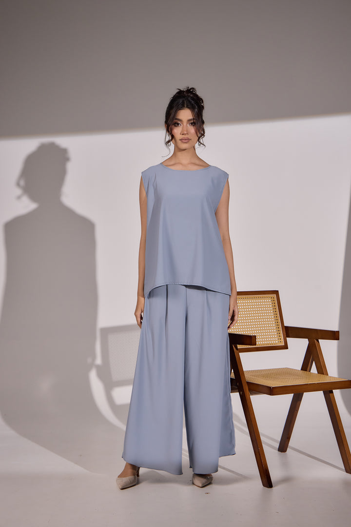 Aria Co-Ord Set in Misty Blue