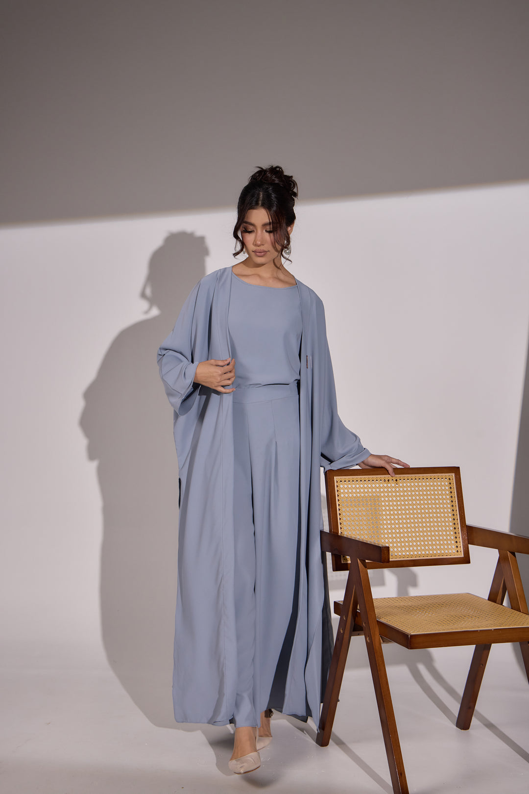 Aria Co-Ord Set in Misty Blue