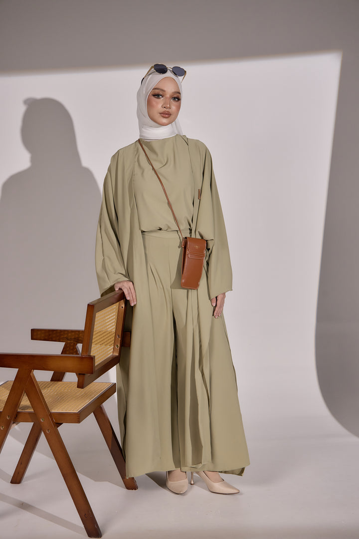 Aria Co-Ord Set in Sage Green