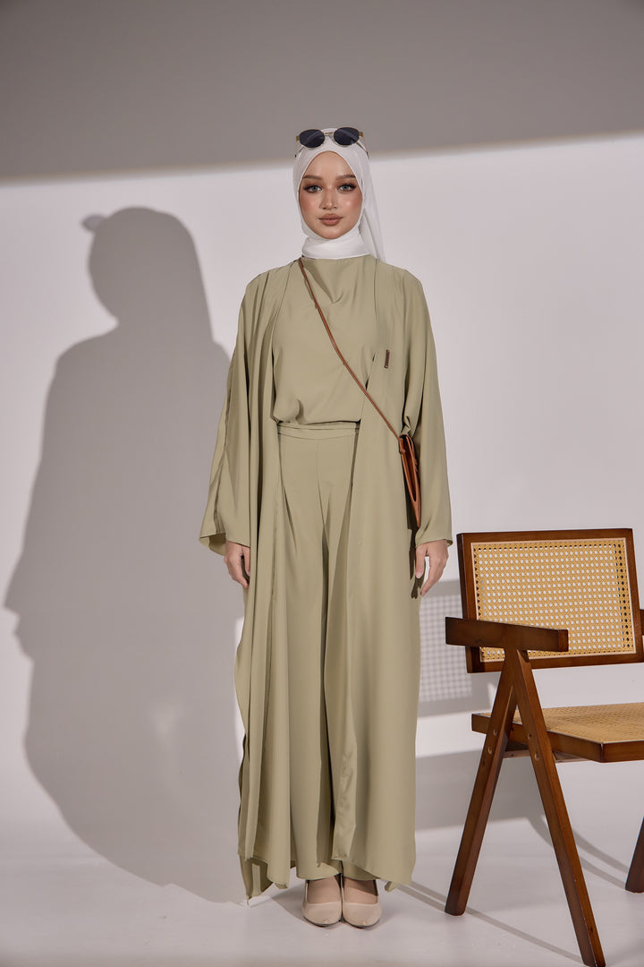 Aria Co-Ord Set in Sage Green