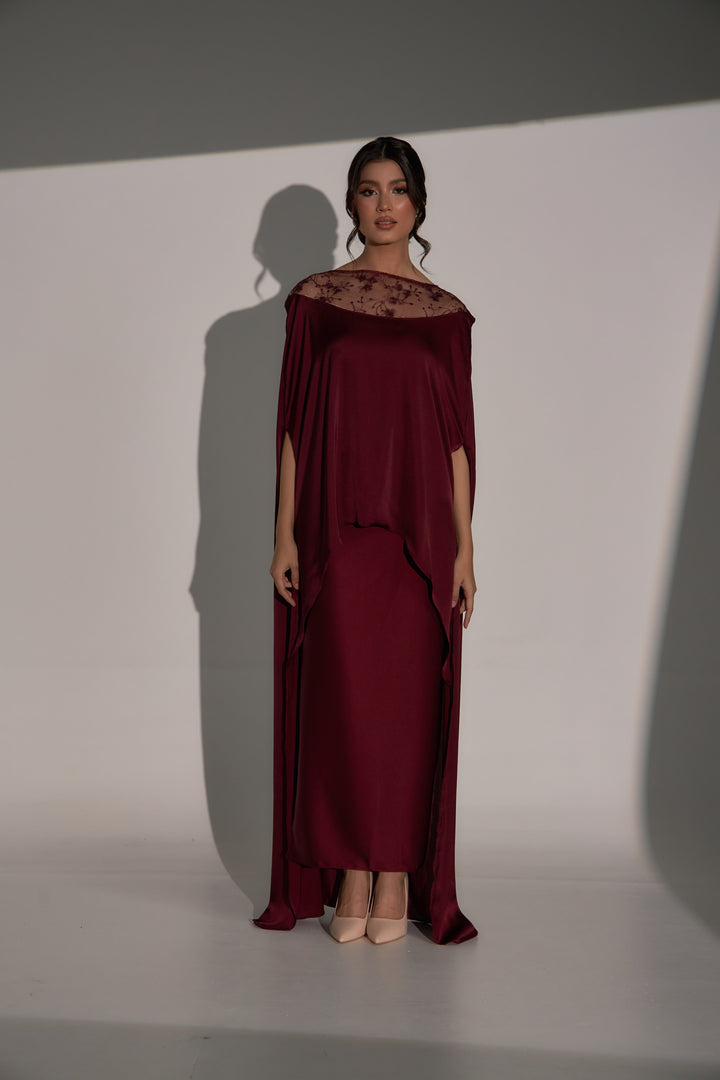 Celine in Ruby Maroon