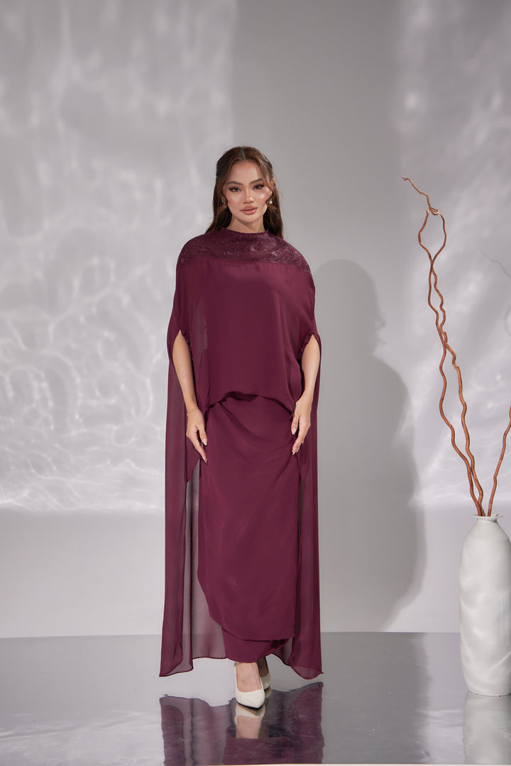 Enara in Ruby Maroon